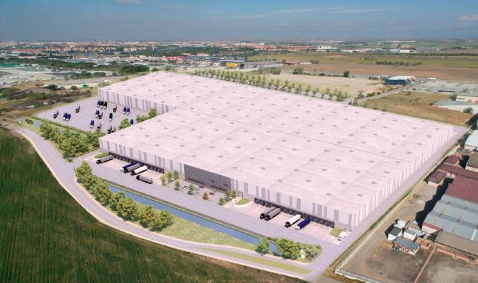 Imagen del centro logístico que abrirá Amazon en Alcalá de Henares. / El Correo