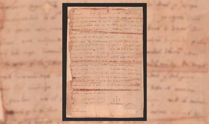 El Archivo de Indias exhibe una carta original de Colón