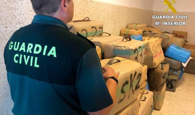 Siete detenidos y 1.300 kilos de hachís intervenidos en Camas