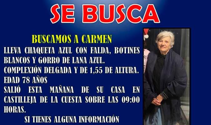 Buscan a una anciana desaparecida en Castilleja de la Cuesta