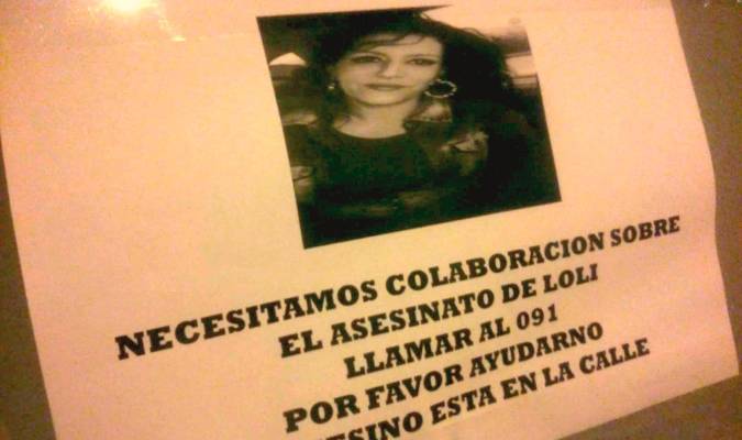 Cartel pidiendo colaboración ciudadana ante el crimen de San Juan de Aznalfarache.