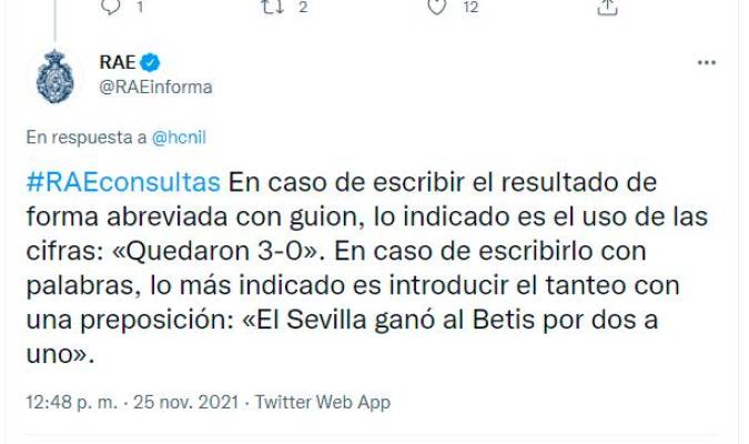 La RAE la lía con un ejemplo Sevilla-Betis