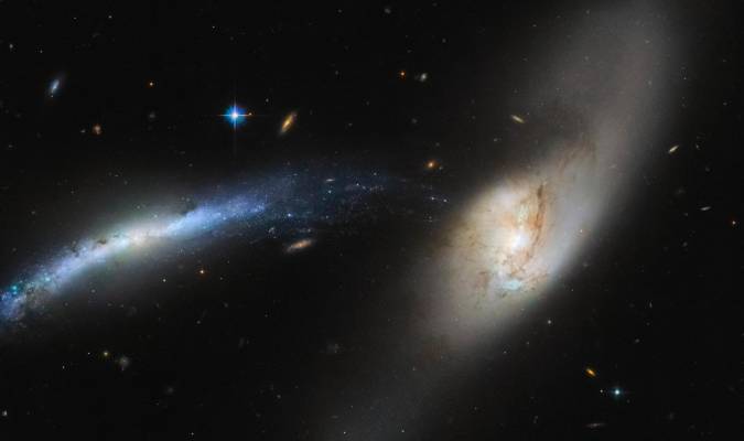 La cascada galáctica observada por el Hubble.