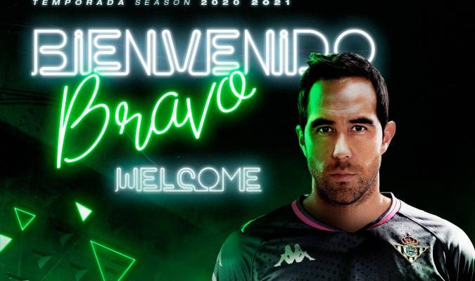 El meta chileno Claudio Bravo, nuevo jugador del Betis