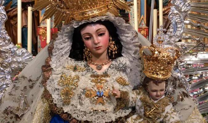 Imagen del Carmen de Santa Catalina, expuesta ya en besamanos. Foto: El Correo. 
