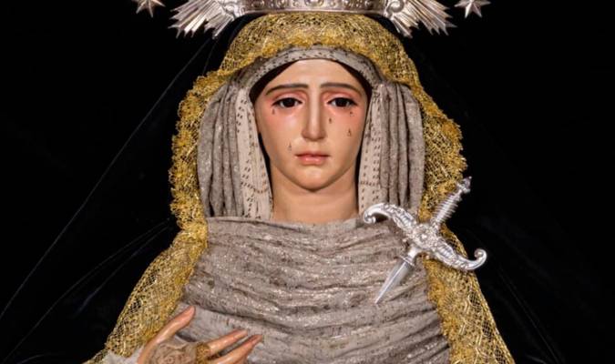  La Virgen de los Dolores en su Soledad (Foto: Hermandad de la Vera-Cruz de Brenes)