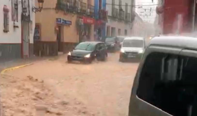 Graves daños por la lluvia en Huévar del Aljarafe