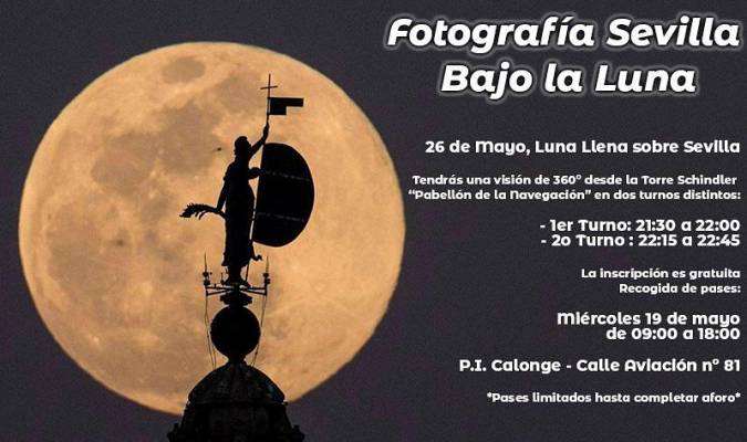 Cartel anunciador de Sevilla Bajo la Luna, de Antonio Pizarro