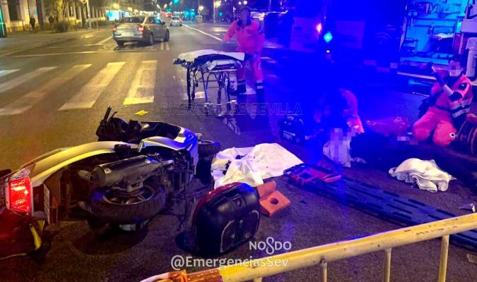 Imagen del accidente. / Emergencias Sevilla