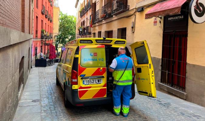 Una ambulancia de emergencias de Madrid.