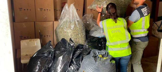 Incautan el mayor alijo de marihuana de España con seis toneladas 