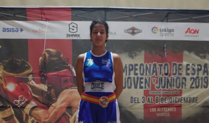 La marchenera Mari Ángeles García, campeona de España de Boxeo en 49 kilos