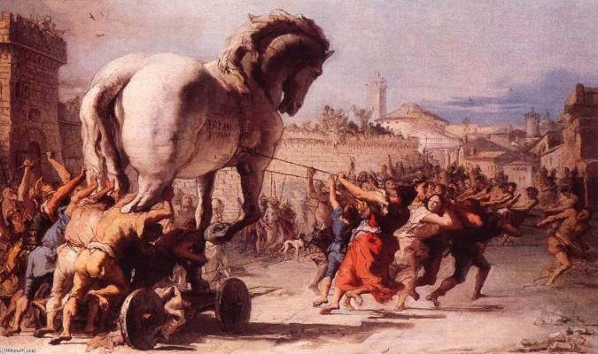 ‘La entrada del caballo en Troya’. Giovanni Domenico Tiepolo (1773).