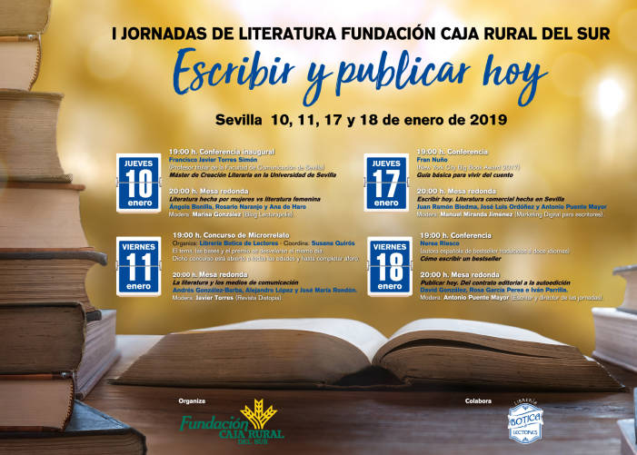 Cartel I Jornadas de Literatura Fundación Caja Rural del Sur - Enero 2019. / El Correo