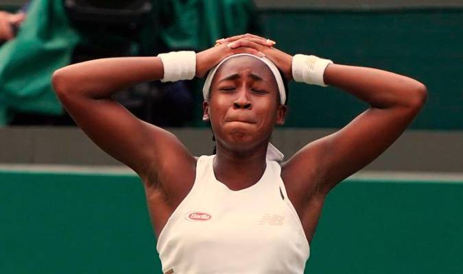 Cori Gauff, de 15 años, elimina a Venus Williams de Wimbledon. / EFE