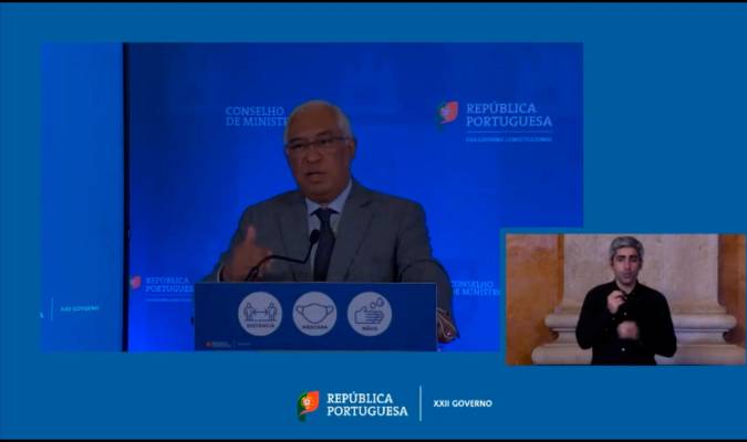 El primer ministro de Portugal, António Costa anunciando el estado de emergencia / EP