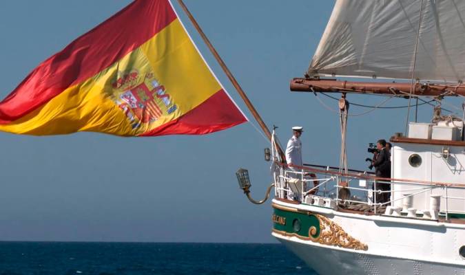 Felipe VI a bordo del buque escuela ‘Elcano’ / EP