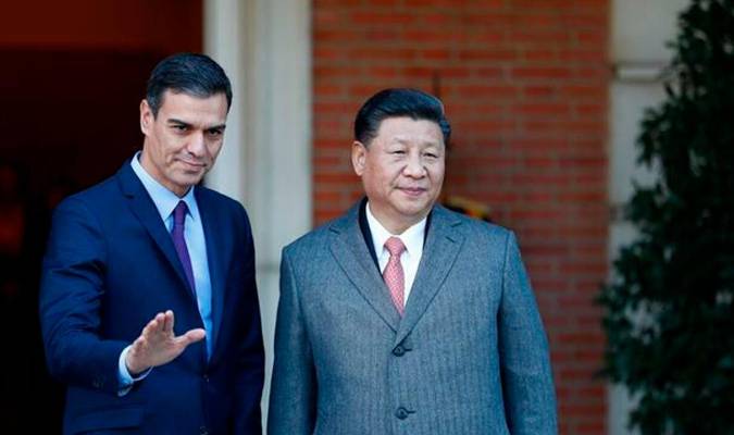 Pedro Sánchez y Xi Jinping. / EFE