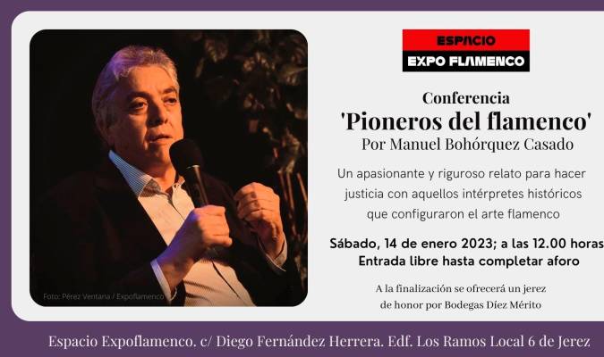 Manolo Bohórquez dará su conferencia ‘Pioneros del XIX’ en Espacio Expoflamenco de Jerez