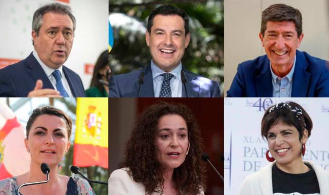 El primer debate a seis de la campaña enfrenta a Moreno, Espadas, Marín, Nieto, Olona y Rodríguez