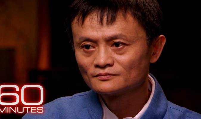 Imagen de TV de Jack Ma.