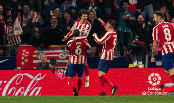 Joao Félix celebra un gol con el Atlético de Madrid. / LaLiga