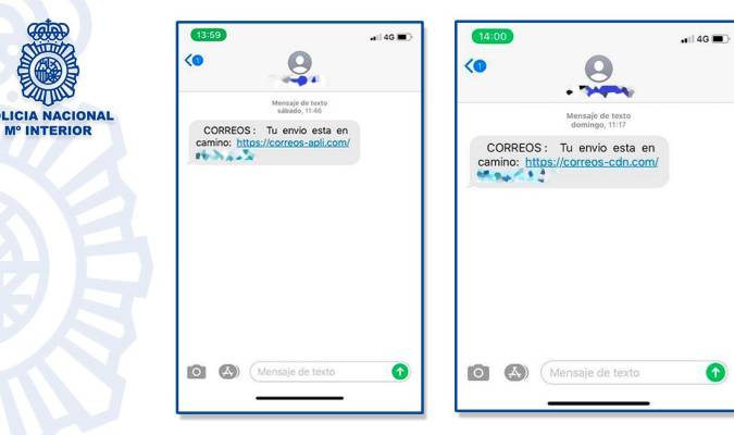 La Policía alerta de una estafa por sms que suplanta a Correos