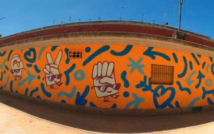 Grafitis para decorar seis colegios con mensajes de tolerancia y respeto