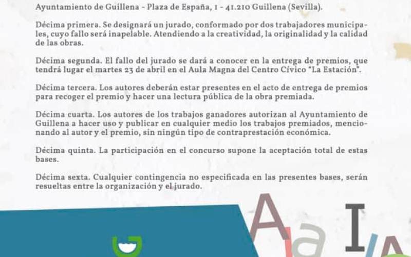 IV certamen literario ‘Letras de Guillena’ y II concurso de microcuentos ‘En abril, libros mil’