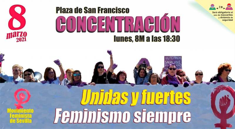 Los colectivos feministas de Sevilla se movilizan por el 8 de marzo