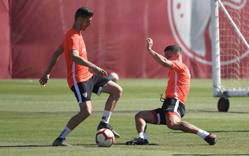 El Sevilla FC prepara el partido contra el Athletic Club. / El Correo
