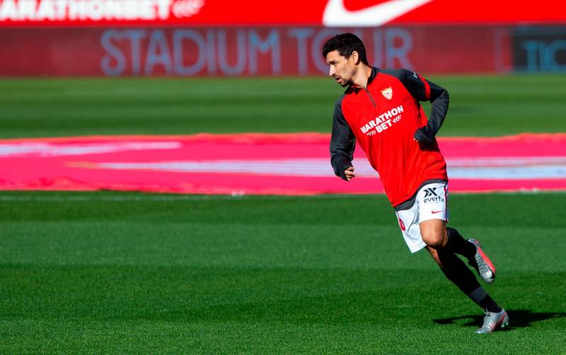 El Sevilla, centrado en el Atlético con la duda de Jesús Navas