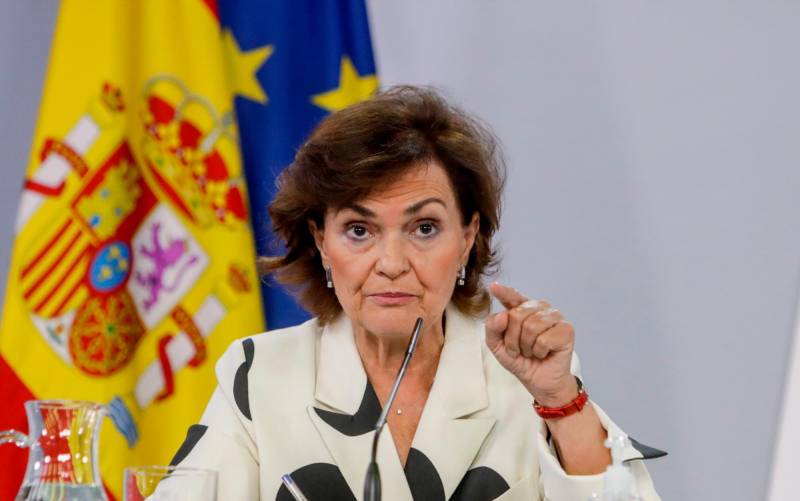 La vicepresidenta primera del Gobierno, Carmen Calvo. / /R.Rubio