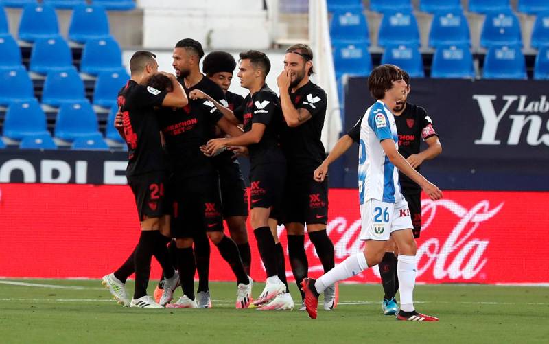 El Sevilla aprieta por la Champions ante un Leganés en caída libre