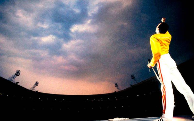 Freddie Mercury durante un concierto en Wembley. / El Correo