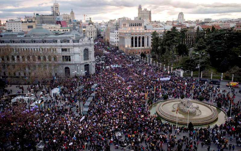 Manifestación del 8M de este año en Madrid. / EFE