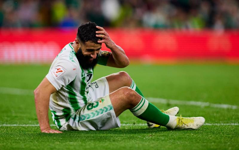 Nabil Fekir of Real Betis gestures during the Spanish league, La Liga EA Sports, football match played between Real Betis and Deportivo Alaves at Benito Villamarin stadium on February . AFP7 
