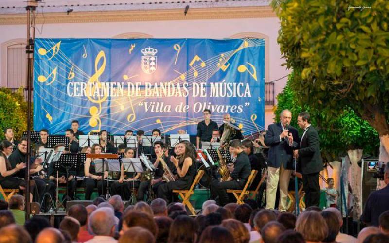 Imagen de uno de los conciertos de la última edición del Certamen Nacional de Bandas de Olivares (Foto: Ayuntamiento de Olivares)