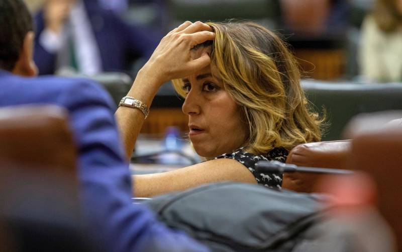 Susana Díaz, en el Parlamento andaluz. / Efe