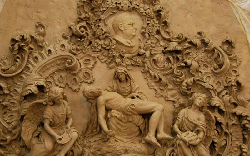Los Servitas funde en bronce el relieve que homenajeará a Dubé de Luque 