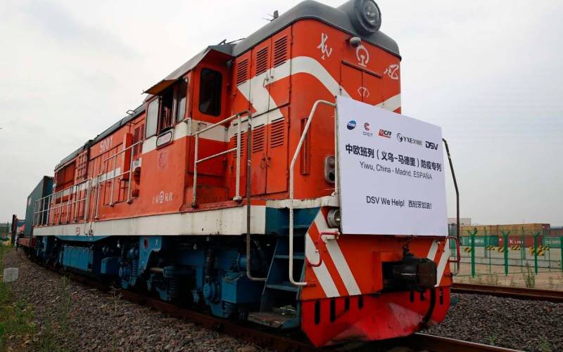 El primer tren con material sanitario desde China hacia España. / E.P.