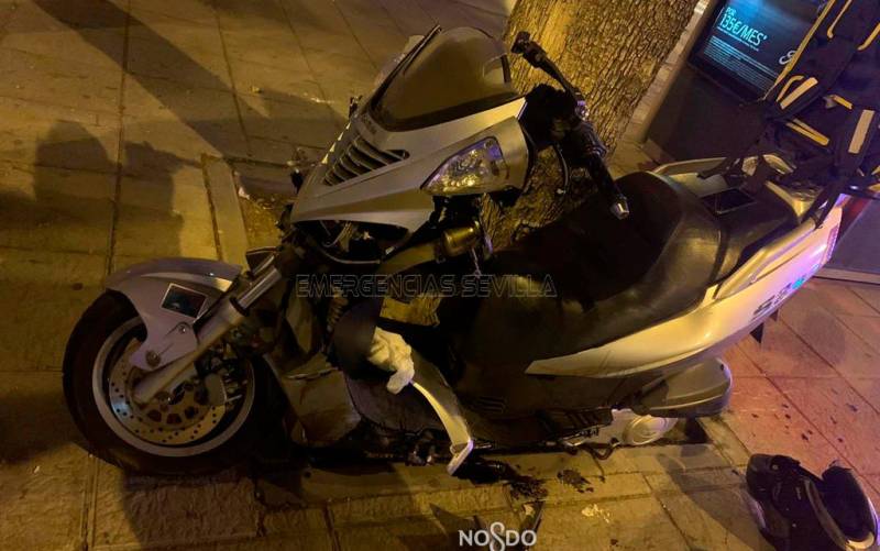 Un accidente en Eduardo Dato deja herido grave a un motorista