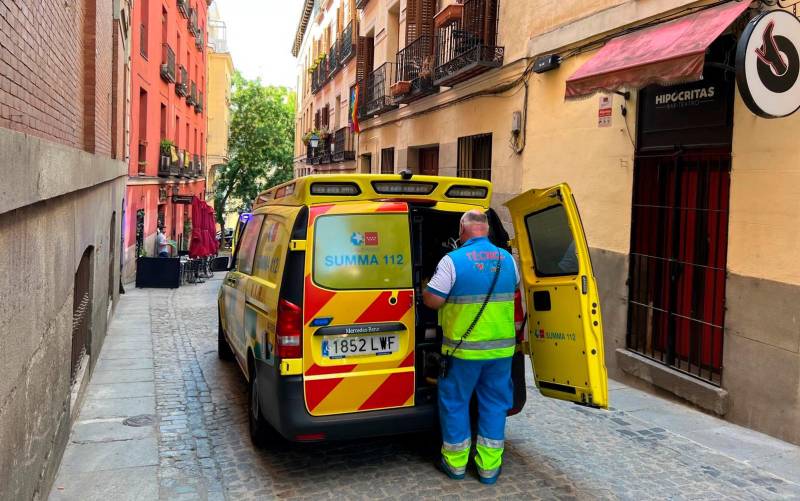 Una ambulancia de emergencias de Madrid.