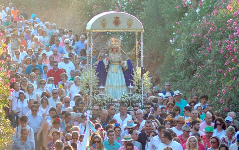 La Virgen de Villadiego volverá a su ermita en procesión en su paso de tumbilla (Foto: Hermandad de Nuestra Señora de Villadiego)