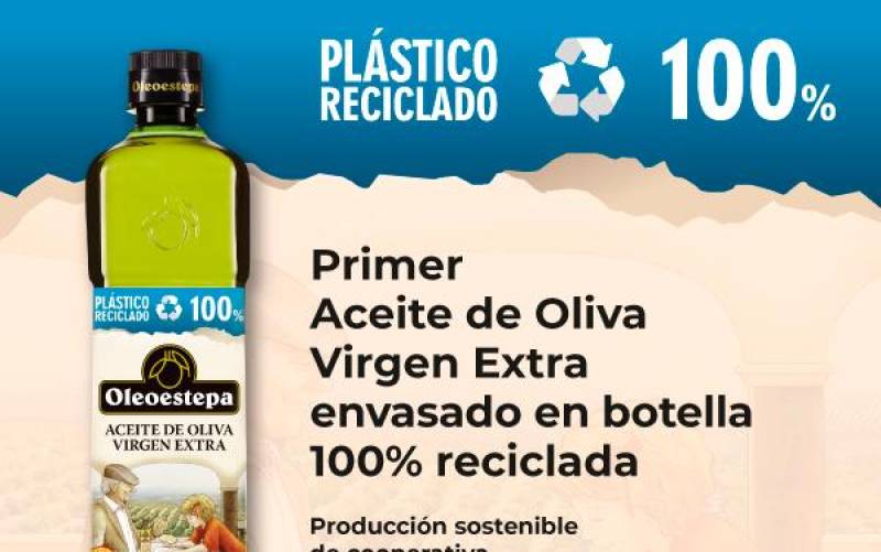 Oleoestepa lanza el primer aceite de oliva virgen extra en botella fabricada íntegramente con plástico reciclado 