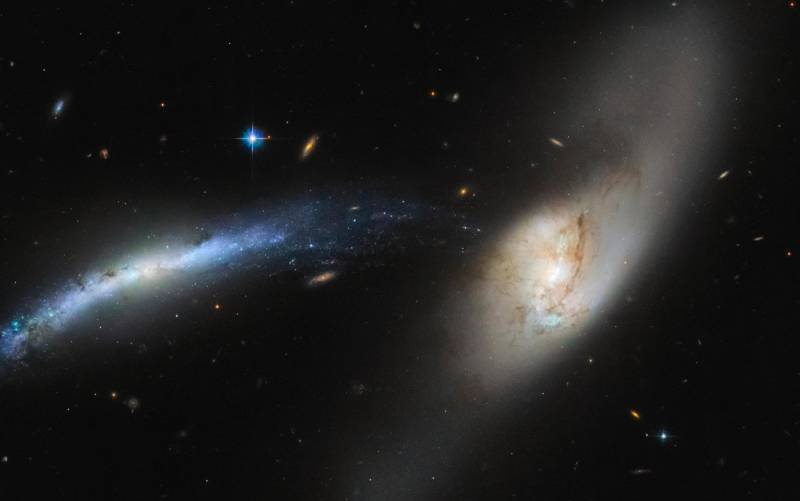 El Telescopio Espacial Hubble observa una cascada galáctica