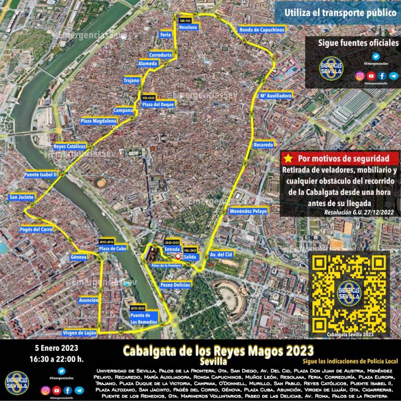 Siga en DIRECTO la Cabalgata de los Reyes Magos de Sevilla