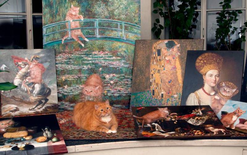 Obras de arte felinas: inexplicable amor por los gatos