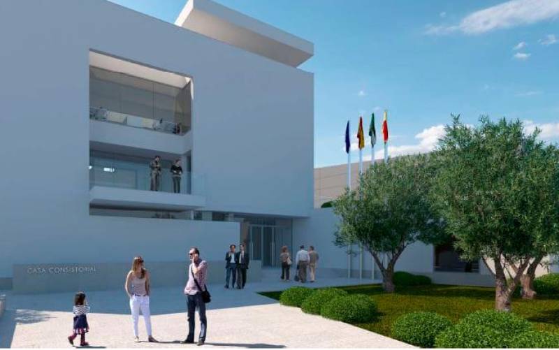 Recreación del futuro ayuntamiento de Gerena, según el proyecto aprobado por la corporación municipal (Foto: Ayuntamiento de Gerena)