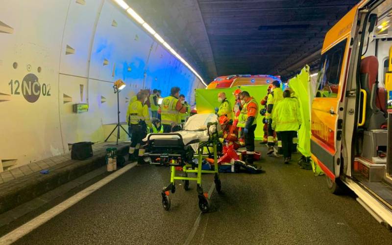 Muere un motorista de 25 años tras chocar contra el muro de túnel en la M-30